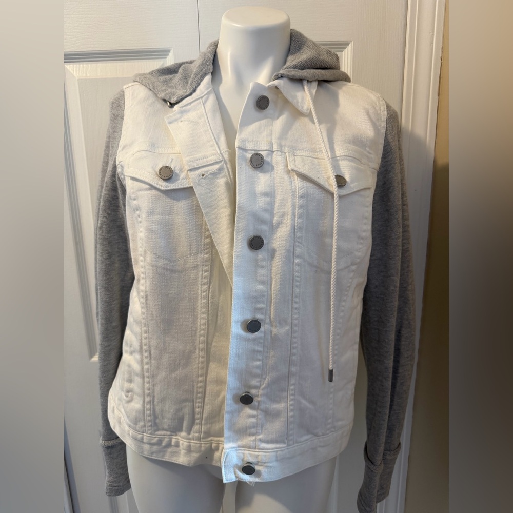 Two by Vince Camuto Hooded Jean Jacket, Size L